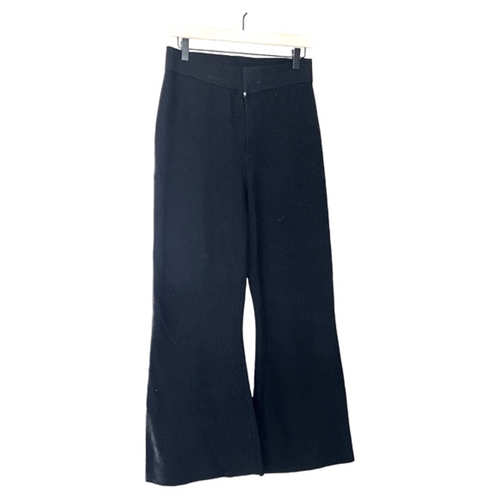 Anthropologie Knit Flare‎ Pants Black Size M
